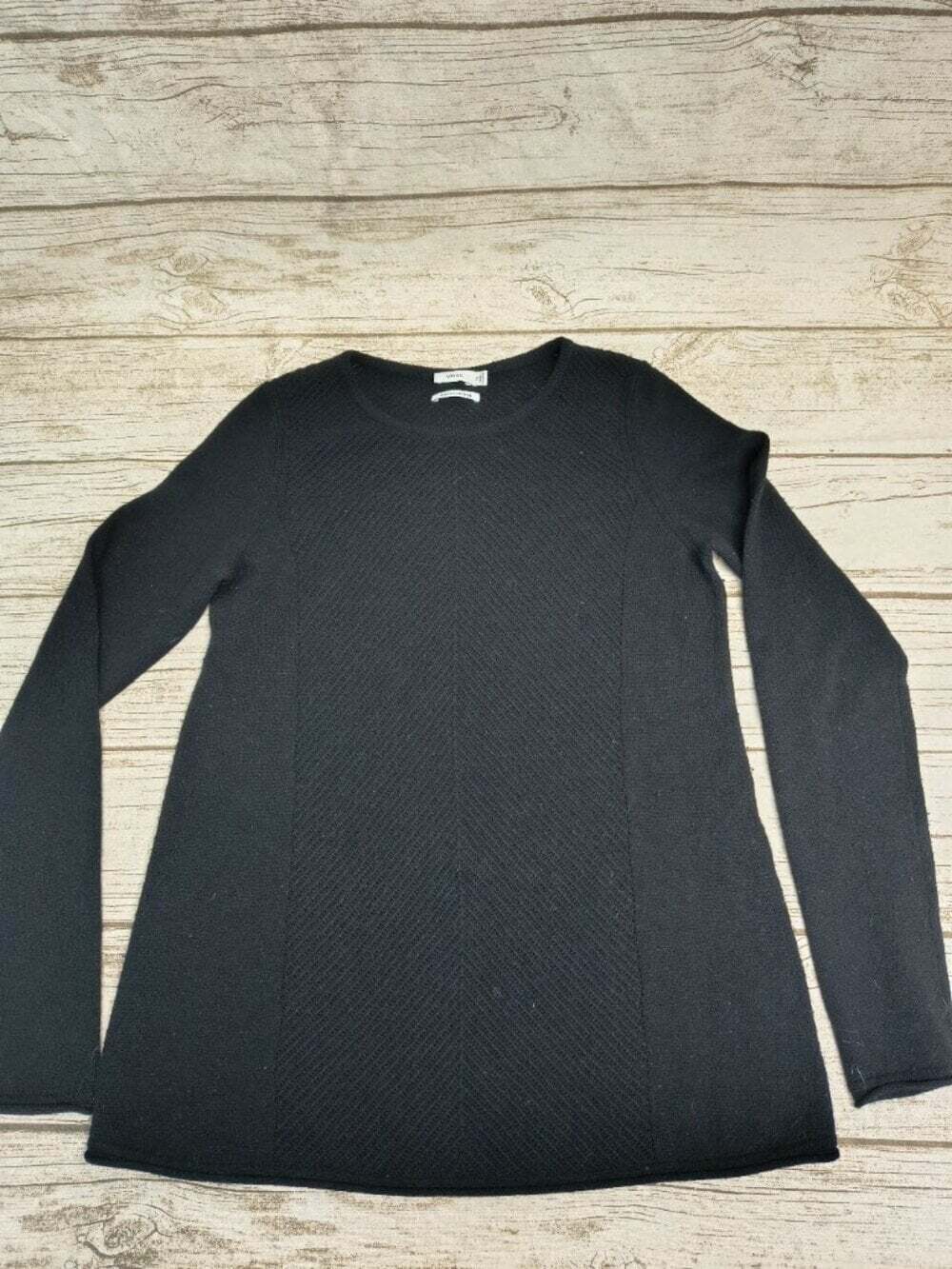 Vince Black Long Sleeve Knit 100 % Cashmere Sweater Size XS